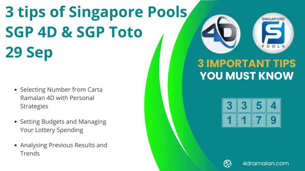 3 important tips for Singapore Pools SGP 4D & SGP Toto 29 Sep