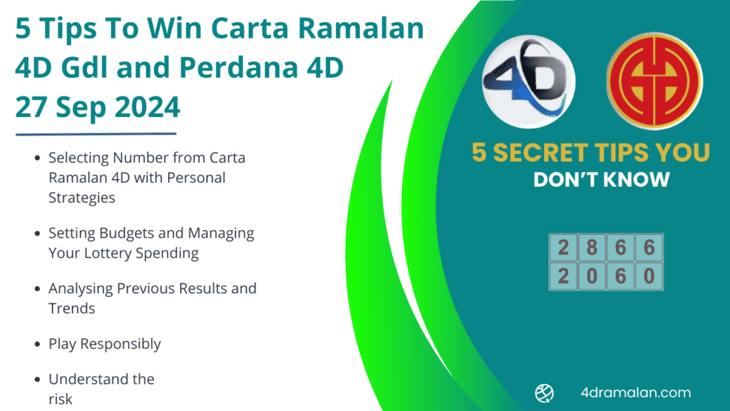 5 Tips To Win Carta Ramalan 4D Gdl and Perdana 4D 27 Sep 2024