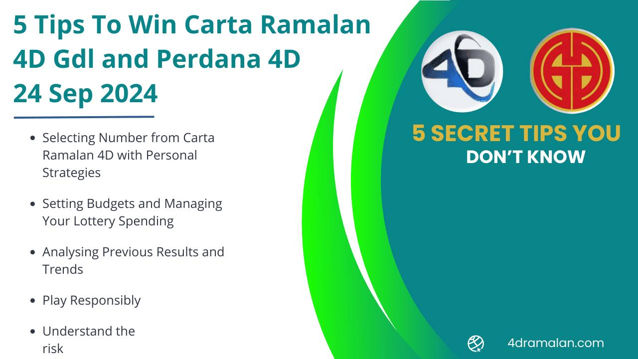 5 Tips To Win Carta Ramalan 4D Gdl and Perdana 4D 24 Sep 2024